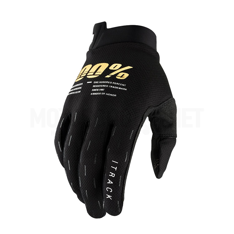 Children's Motocross Gloves 100% Itrack - black